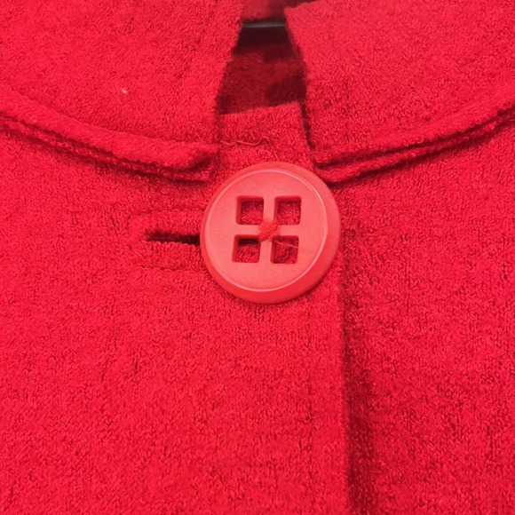 Coldwater Creek Wool Blend Button Front Cardigan Blazer Red Size XL - Picture 5 of 12